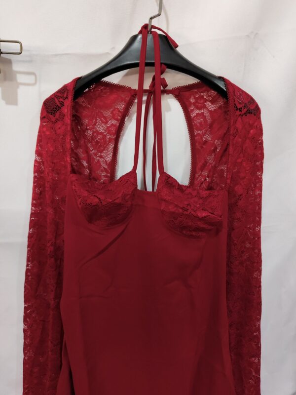 Y2K  Lace Long Sleeve Dress Fashion Sexy Corset Backless Lace Up Short Dresses Womens Clothing