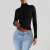 4e76ddc6-11a1-497b-85a1-8720a507e0c1.jpg Y2K Slim Turtleneck T-shirt Fashion Casual Long-sleeved Pullover Tight Top Women's Clothing