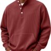 a9b45e6c-570e-4706-8076-8fb2cfeb0de0.jpg Mens Solid-Color Turtleneck Casual Long-Sleeve Polo Sweatshirt With Pockets For Men Spring Autumn Clothing Loose Button Polo Collar Tees Tops Man Outwear