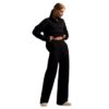Women's Sweatshirt Suit Casual Collared Long-Sleeved Pullover Top And Loose Straight-Leg Pants Fashion Sport Trousers Set